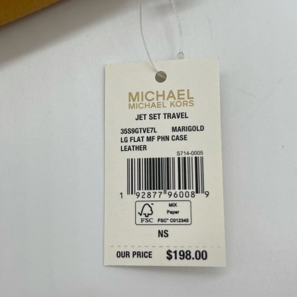 Michael Kors Large Flat MF Phone Case Wallet Marigold - Picture 10 of 10